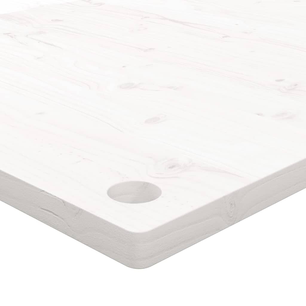 vidaXL Blat biurka, biały, 80x40x2,5 cm, lite drewno sosnowe
