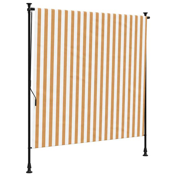 vidaXL Roleta zewnętrzna, pomarańczowo-biała, 150x270 cm