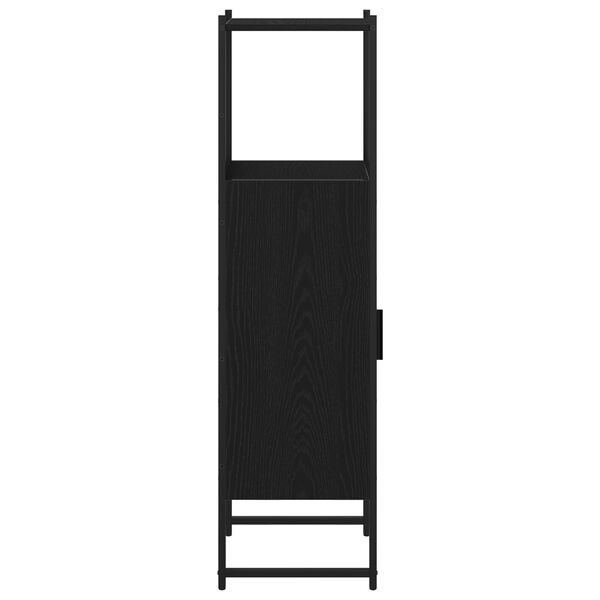 vidaXL Szafka łazienkowa Czarny Dąb 33x33x120,5 cm Materiał drewnopochodny