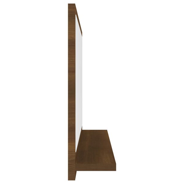 vidaXL Lustro łazienkowe, brązowy dąb, 40x10,5x37 cm
