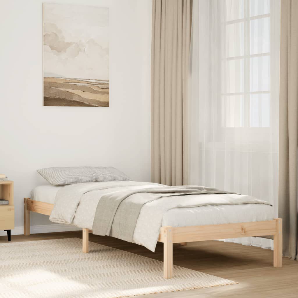 vidaXL Dłuższe łóżko bez materaca, 80x220 cm, lite drewno sosnowe