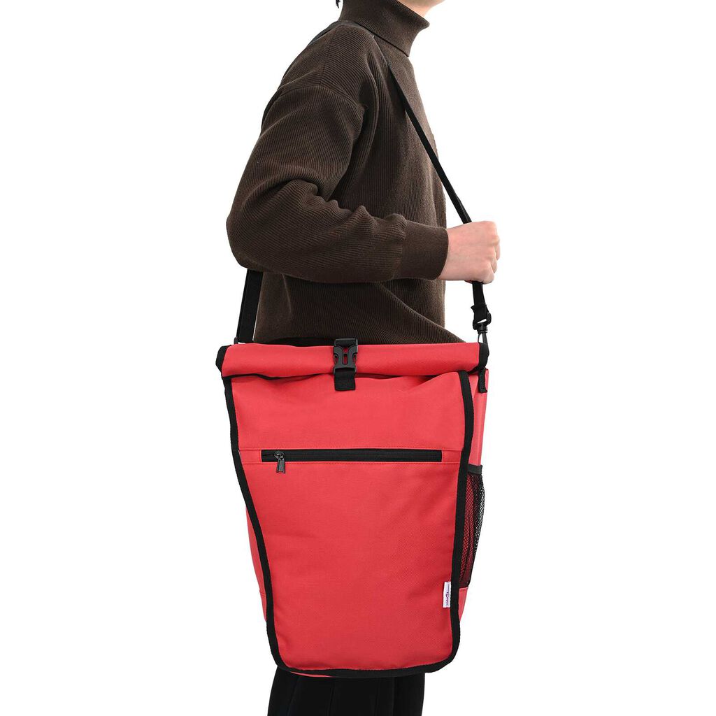 vidaXL Torba rowerowa na bagażnik 20 L Czerwona 34x16x59 cm