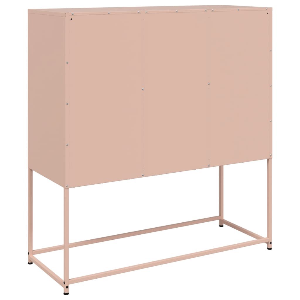 vidaXL Szafka, różowa, 100,5x39x107 cm, stal