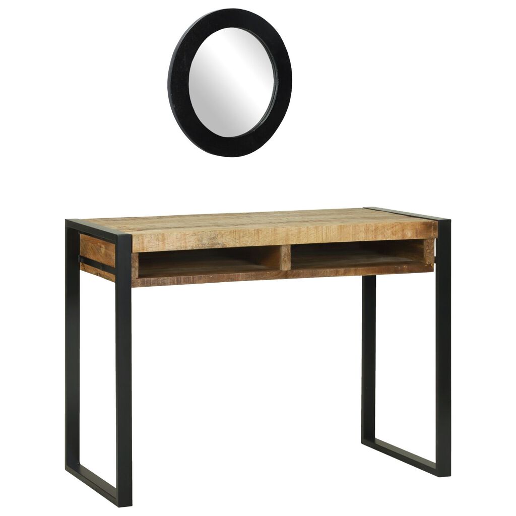 vidaXL Toaletka z lustrem 100x50x75 cm z litego drewna mango
