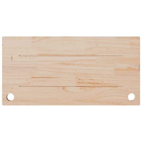 vidaXL Blat biurka, biały, 80x40x2,5 cm, lite drewno sosnowe