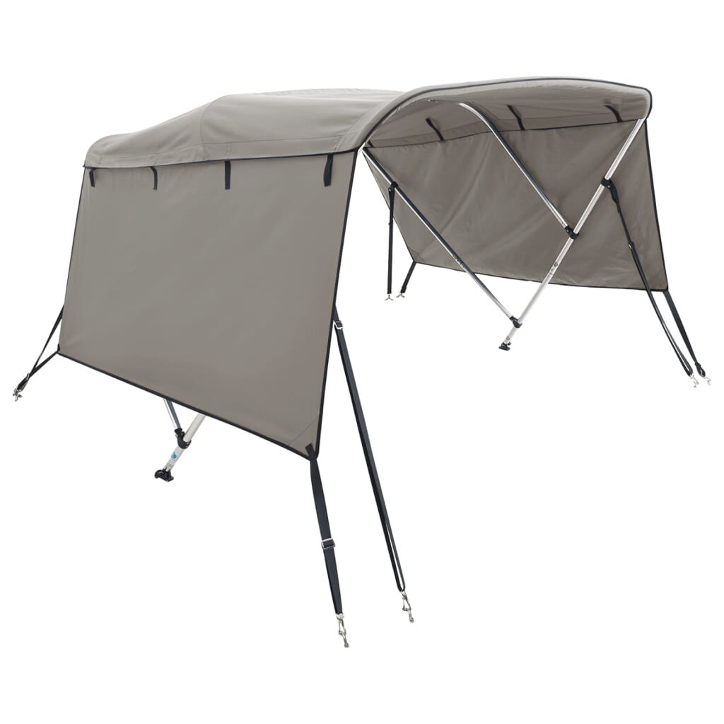 vidaXL Daszek bimini ze ściankami, 3 pałąki, 183x(137-152)x137 cm