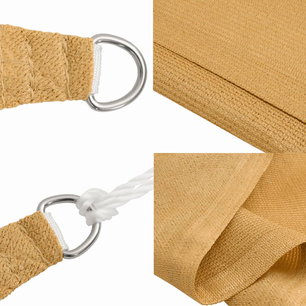 vidaXL Żagiel przeciwsłoneczny, 160 g/m², piaskowy, 2x2,5 m, HDPE
