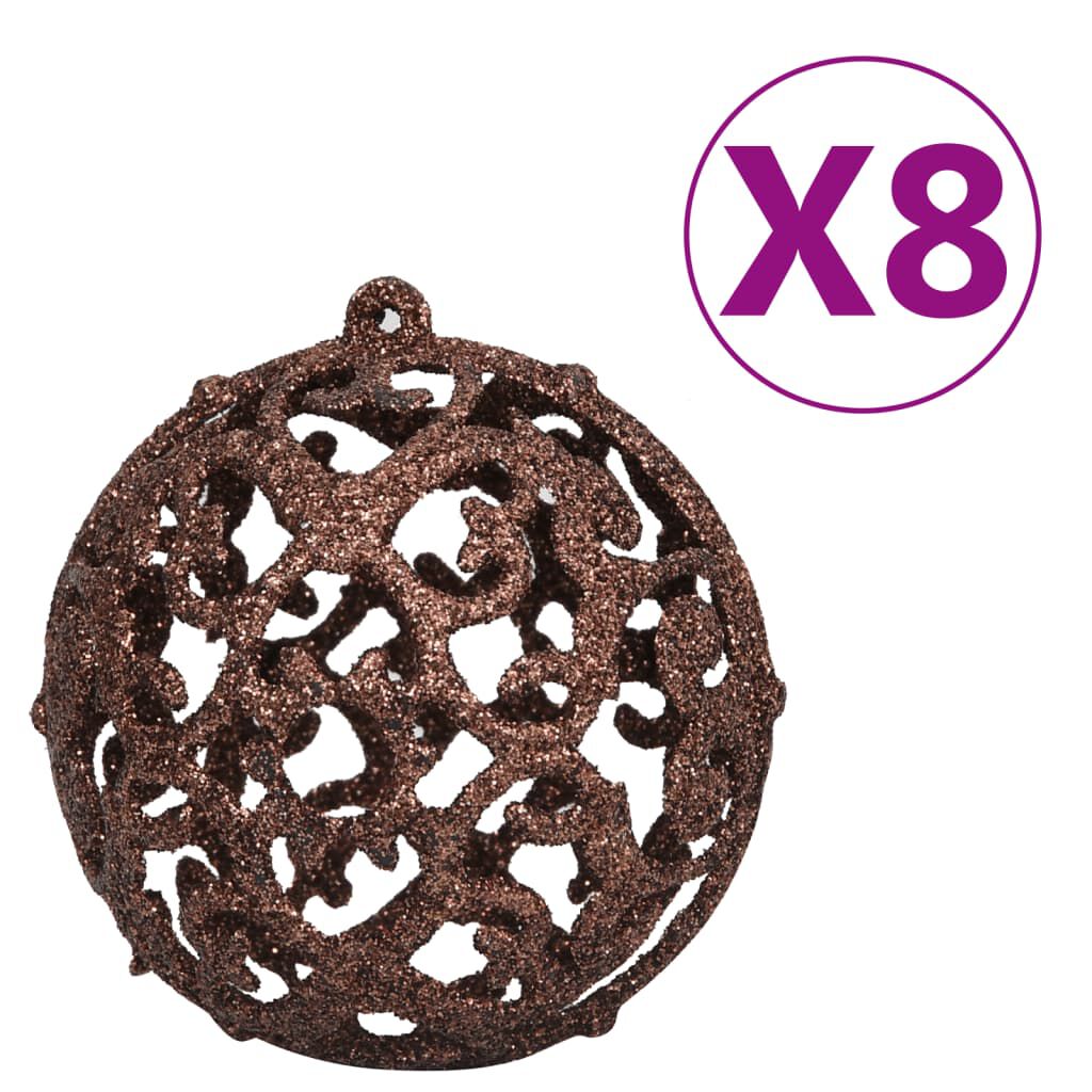 vidaXL Zestaw bombek, 100 elementów, 3/4/6 cm, brązowy/spiżowy/złoty