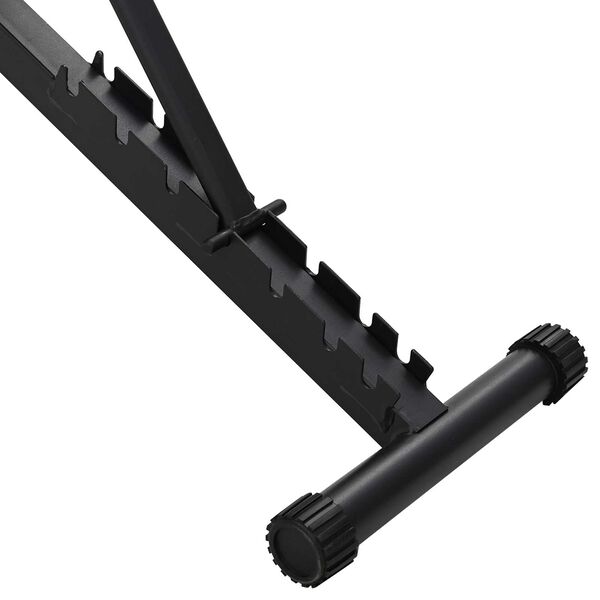 vidaXL Regulowana ławka treningowa z gumami oporowymi 150 kg Czarna Stal