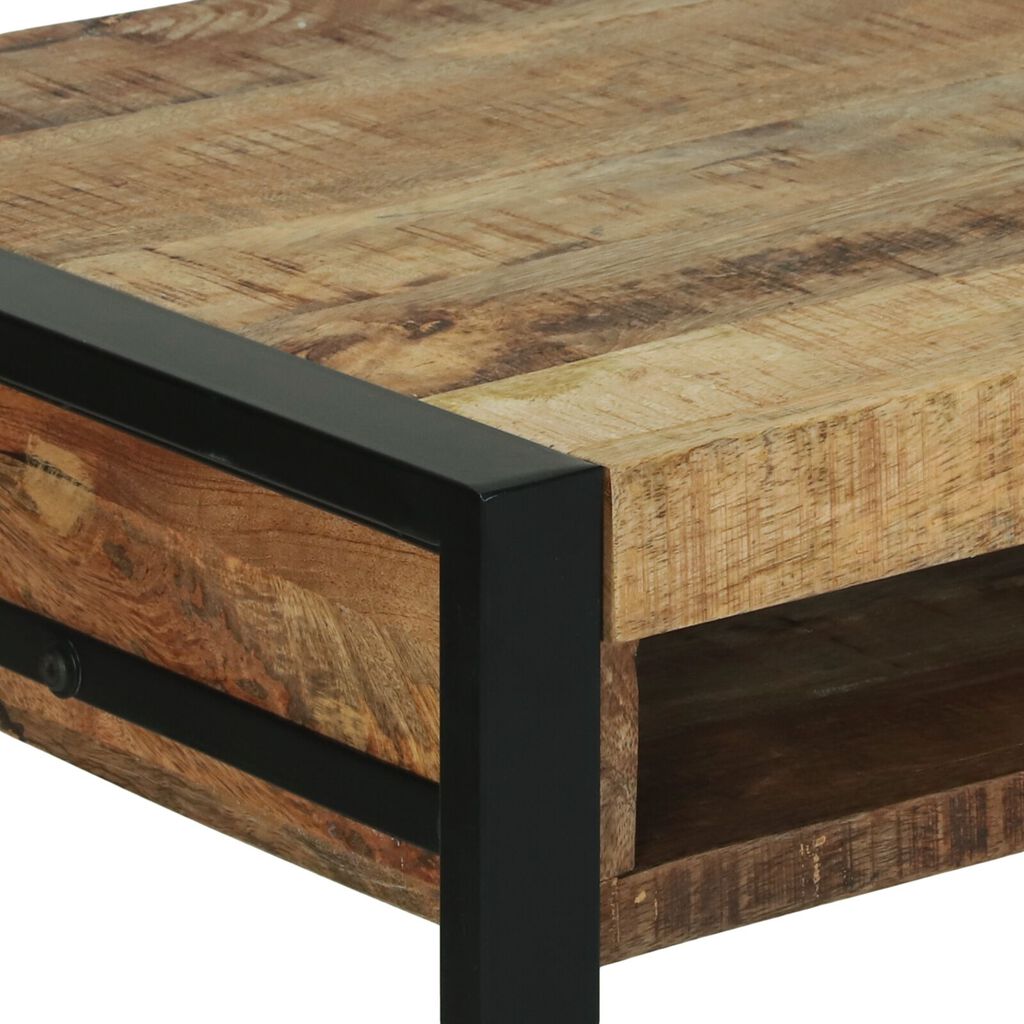 vidaXL Toaletka z lustrem 100x50x75 cm z litego drewna mango
