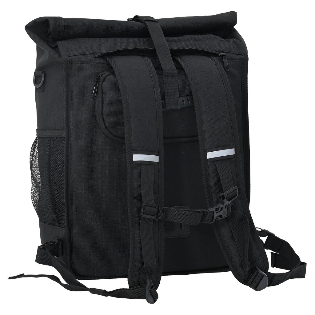 vidaXL Torba rowerowa na bagażnik 25 L Czarna 33x16x48 cm