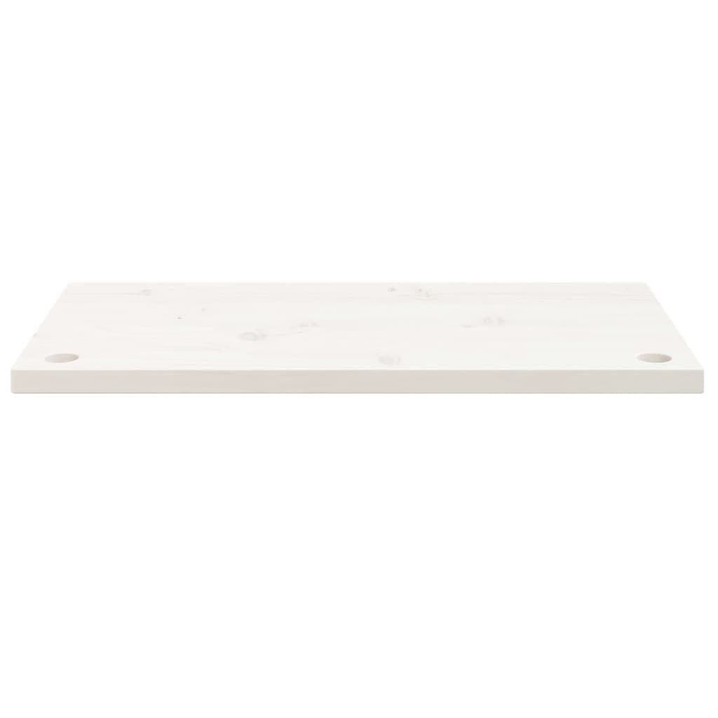vidaXL Blat biurka, biały, 80x40x2,5 cm, lite drewno sosnowe