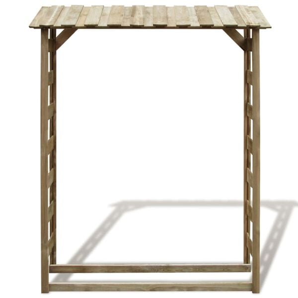 vidaXL Budka na drewno opałowe, sosna impregnowana, 150 x 44 x 176 cm