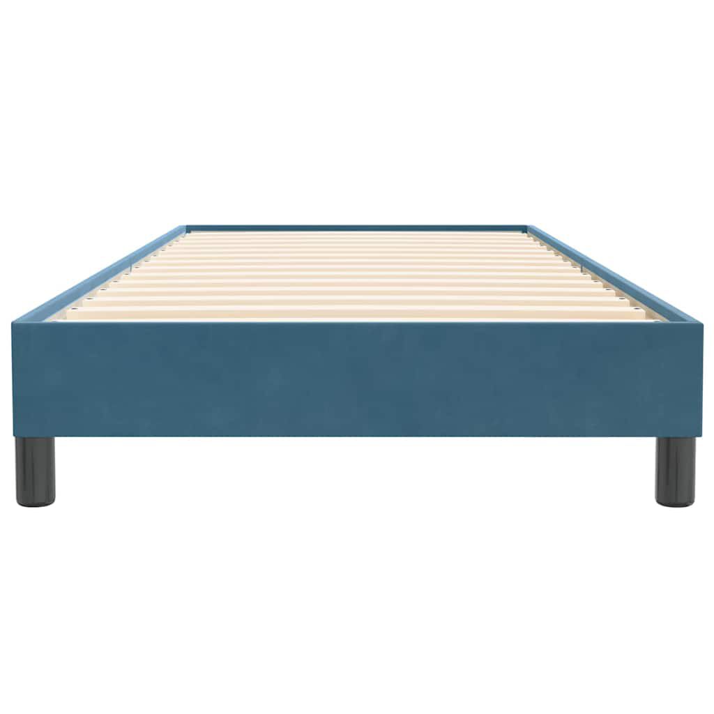 vidaXL Łóżko typu Box Spring bez materaca Ciemnoniebieskie 80x220 cm