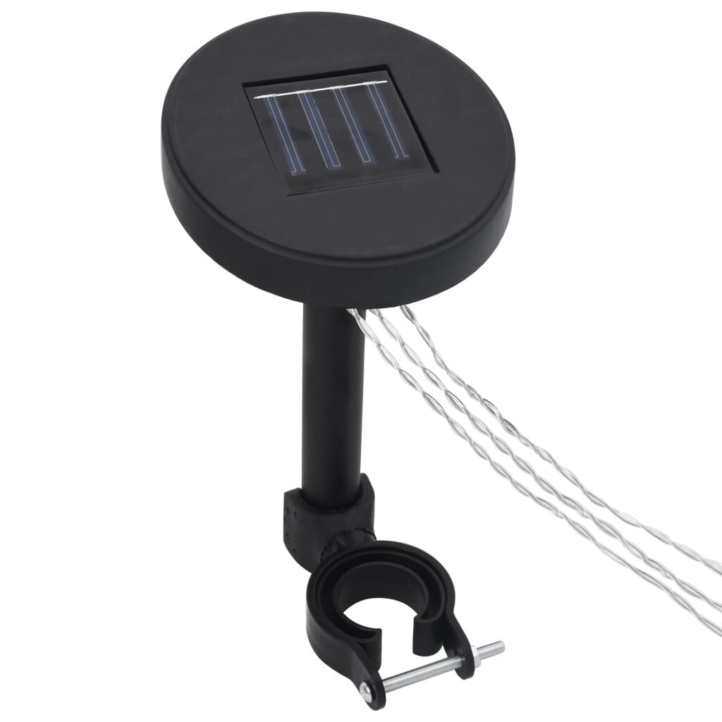 vidaXL Altana z zasłonami i sznurem lampek LED, 3x3 m, antracytowa